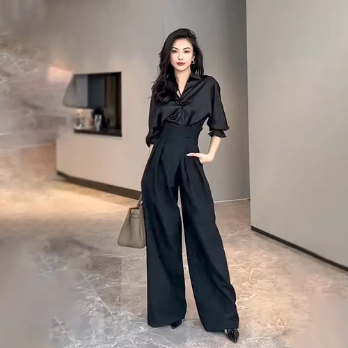 Chic Flowy Wide-Leg Trousers